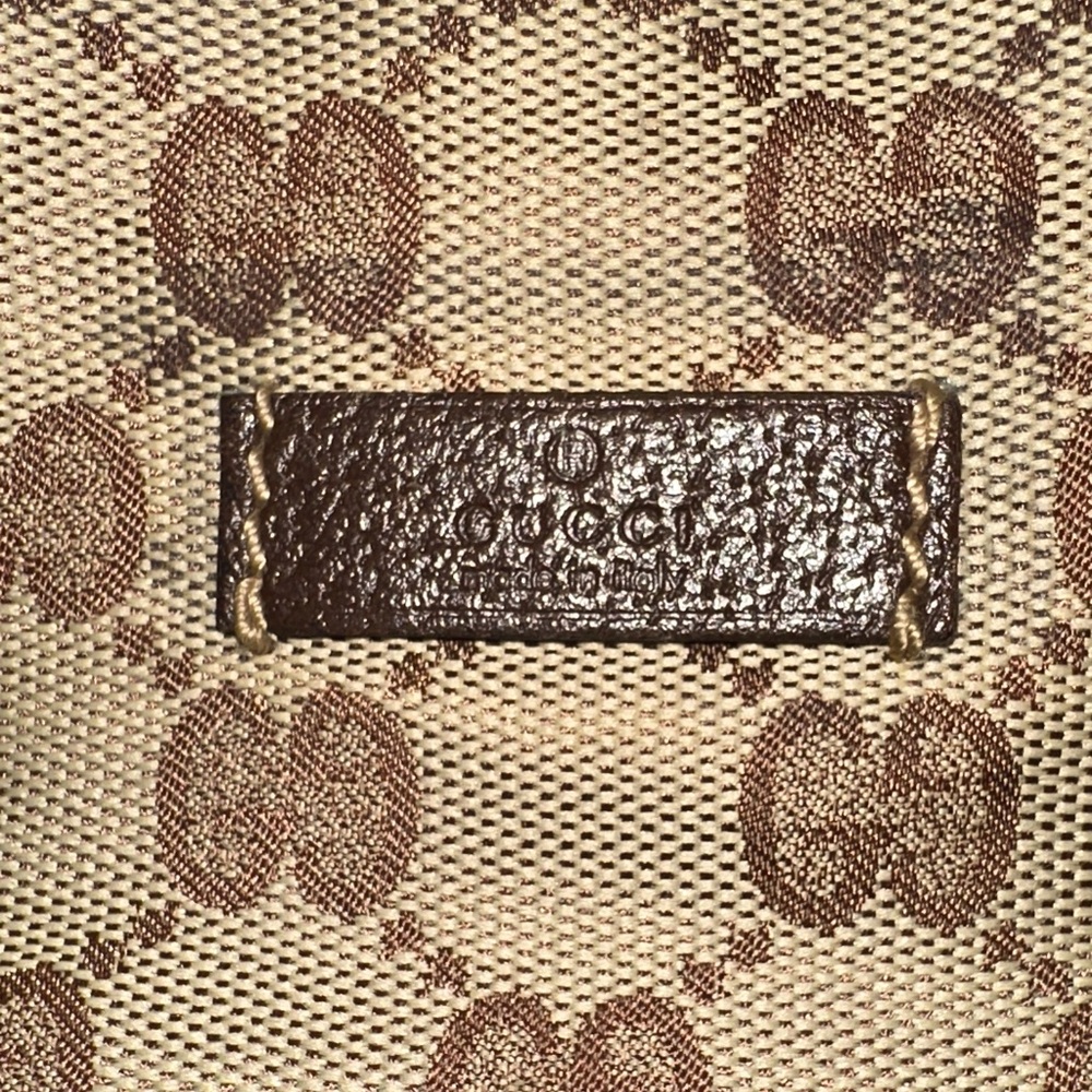 Gucci Sherry Line GG Pattern Nylon Beige Hand Bag - Picture 4 of 12